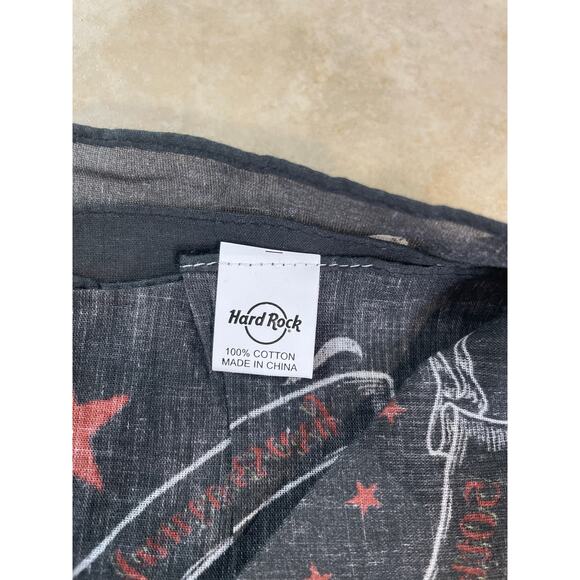 Hard Rock Cafe 50th Anniversary Guitar Bandana NWT Black Rock Collectible Cotton - Picture 7 of 7